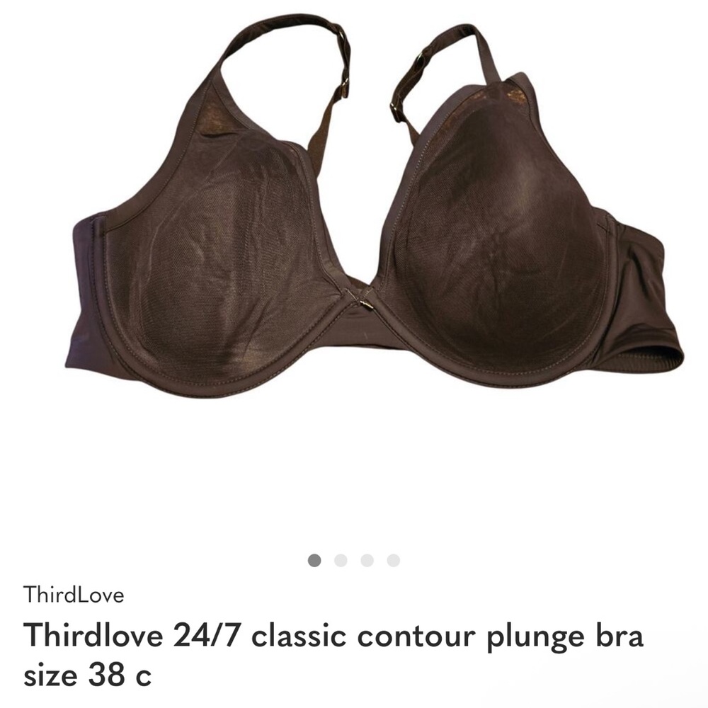 Thirdlove 24/7 classic contour plunge bra size 38 c